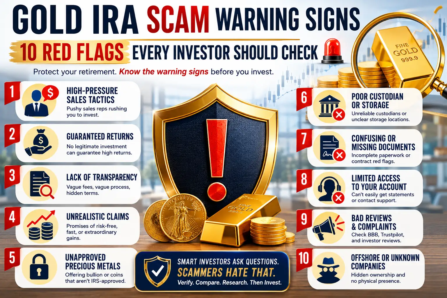 Gold IRA Scam Warning Signs